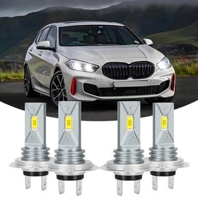 For BMW 128i 135i 2008-2013 6000K White LED Headlight Bulbs High-Low Beam Qty 4 - Image 1 of 4