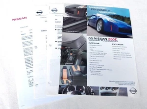 Nissan 350Z 2003 accesorios concesionario piezas lanzamiento de salida 03 modelo de pista de 3,5 L - Imagen 1 de 7