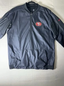 Nike San Francisco 49ers NFL On-Field Apparel Jacket Zip Size L Men Black - Picture 1 of 10