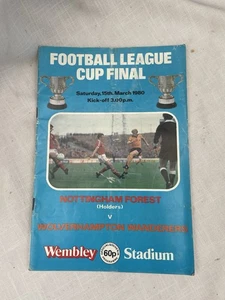 Nottingham Forest Vs Wolverhampton Wanderers League Cup Final 1980 Programme - Picture 1 of 3