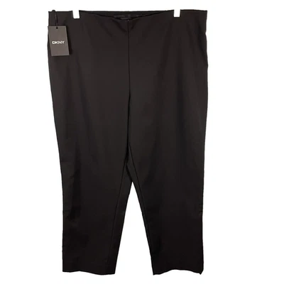 Pantalón pantalón tobillo base elástica DKNY para mujer talla 16 negro carrera oficina Foto 1 de 4
