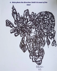 Kostenloser Versand Original abstrakte surrealistische Zeichnung Sharpie dunkle Kunst Bild viele Winkel - Bild 1 von 22
