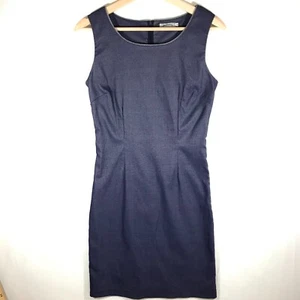 Stradivarius Dress Women's 42 Blue Sleeveless Sheath - Picture 1 of 9