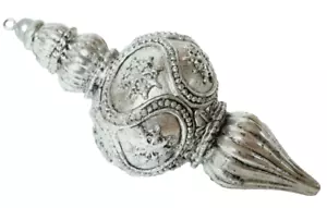 Silberner Zapfen Christbaumschmuck Baumschmuck Weihnachten Kugel Kugelzapfen - Bild 1 von 7