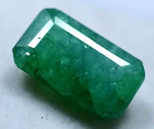 Esmeralda verde natural colombiana de 7,15 quilates con certificación GGL increíble gema tratada - Imagen 1 de 4