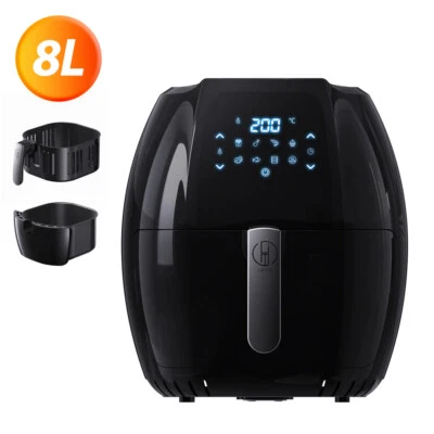 Heißluftfritteuse 8L Fritteusen Friteuse Heißluft Air Fryer 1800W ohne Öl ◇DE - Bild 1 von 4