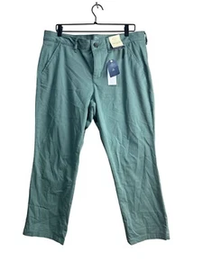 Croft & Barrow Green Girlfriend Chino Pants 16P Secretly Slender Mid Rise Womens - Picture 1 of 10