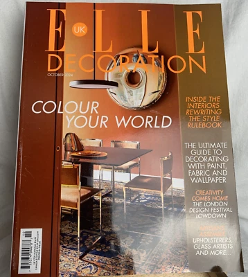 ELLE DECORATION  ELLE DECOR magazine UK edition October 2024 Issue 380 NEW - Image 1 of 3