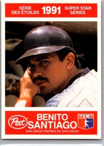 1991 Post Canada Super Star Series Benito Santiago San Diego Padres #13