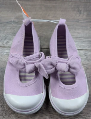 Baby Girl Clothes New Gymboree Size 7 Purple Painting Pals Sneaker Shoes - Image 1 of 4