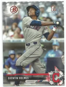 Quentin Holmes Cleveland Indians 2017 1st Bowman Draft Baseball - Picture 1 of 3