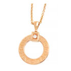 Bvlgari Circle Necklace 344492 Au750 K18Pg Ladies Used Jewelry
