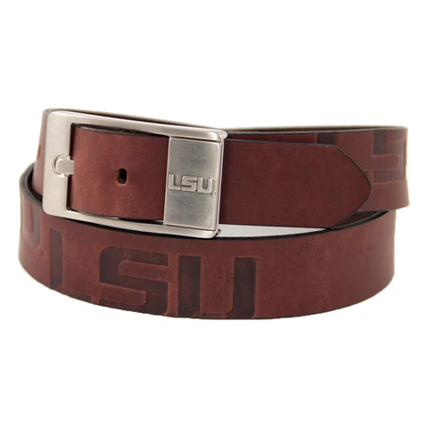 LSU Tigers Brandish Leather Belt - Brown Cover