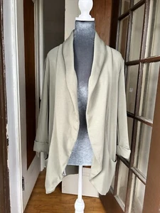Carolina Belle Montreal Womens Size Medium Sage Open Front Cardigan Lounge Soft - Picture 1 of 13