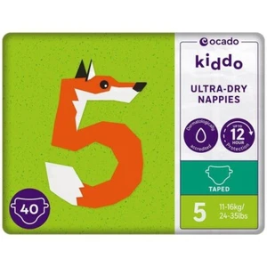 Ocado Kiddo Ultra-Dry Nappies Size 5 (11-16kg) - 40 per pack - Picture 1 of 1