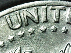 Doubling Error in Half Dollar Kennedy 1974 - Remarcacion en letras reverso - Picture 1 of 8