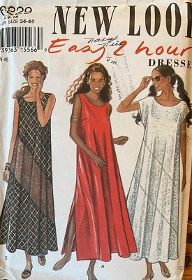 Vtg 90's Simplicity New Look 6229 EASY 2hr Tent DRESS sewing pattern UNCUT 8-18 - Image 1 of 2