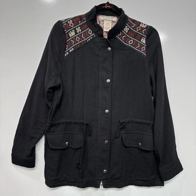Flying Tomato Utility Jacket Western Boho Eclectic Folk Tribal Casual S - Image 1 of 4