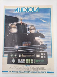 Clipping Ritaglio Advertising 1986 AUDIOLA Il Meglio della Musica su 4 Ruote - Picture 1 of 1