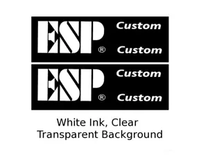 ESP guitar headstock Restoration decal waterslide 105w - Foto 1 di 1