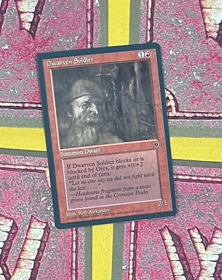 MTG DWARVAN SOLDIER (Alexander) Fallen Empires (Wyvern Back) (OldManMTG 010-534) - Image 1 of 4