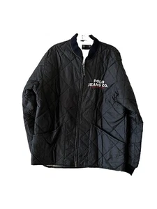 Giacca Polo Ralph Lauren Vintage Uomo Grande Trapuntata Navy Zip Y2K - Foto 1 di 6