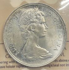 Canada 1966 Large Beads $1 Dollar Silver Coin - ICCS MS 65