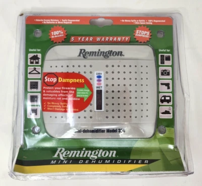 Mini Deshumidificador Remington Modelo 365 Absorbe Pistola de Humedad Almacenamiento Seguro Renovable Foto 1 de 2
