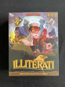ILLITERATI - Deluxe Edition - Scrabble Coop Word Game - Wooden Tiles - NEW - Picture 1 of 6