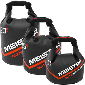 MEISTER PORTABLE SAND KETTLEBELL - 10/15/20 LB Elite Weight Sandbag Soft Dumbell