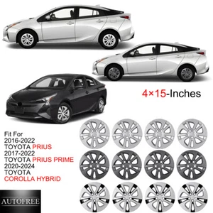 4×15-Inches Hubcaps Wheel Rim Covers For 2016-2024 Toyota PRIUS PRIME R15 Alloy - Picture 1 of 25