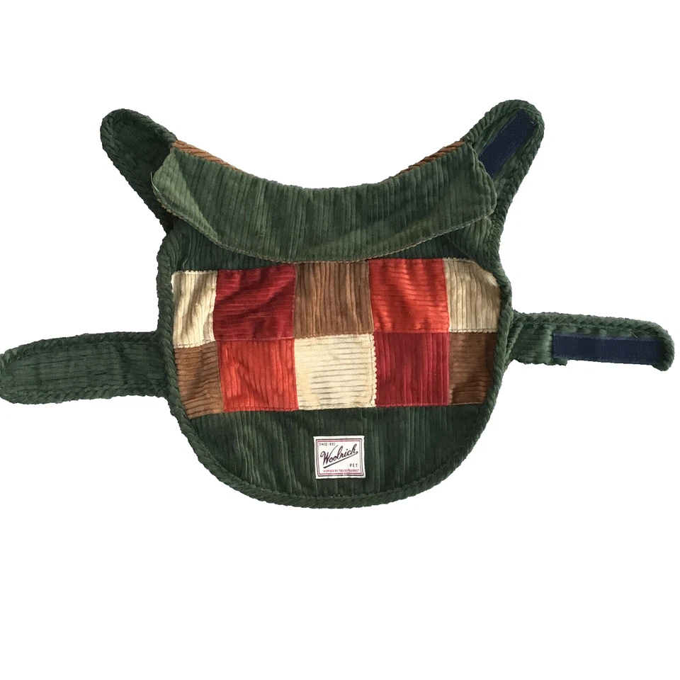 Woolrich Pet Dog Corduroy Patchwork Coat Vest Fall Winter Jacket  - Image 1 of 4