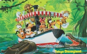 Télécarte JAPON DISNEY - DISNEYLAND  Attraction Crocodile Bateau JAPAN phonecard - Imagen 1 de 1