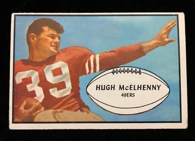 HUGH McELHENNY 1953 BOWMAN FOOTBALL CARD #32 HOF 49ers  - Image 1 of 4