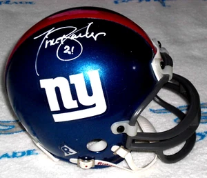 MINI CASCO TIKI BARBER FIRMADO NEW YORK GIANTS RIDDELL Virginia J.S.A. Certificado - Imagen 1 de 4