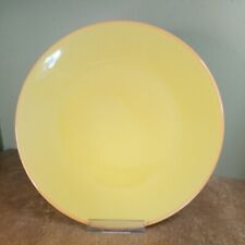 Vintage 1970s 'Rayware' 27.5cm Dinner Plate, Bright Yellow with Orange Border