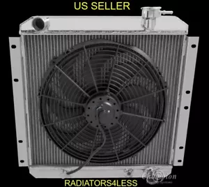 RADIADOR DE ALUMINIO CHAMPION 3 FILAS CON VENTILADOR DE 16 "1958-1984 TOYOTA LAND CRUISER CC180 - Imagen 1 de 3