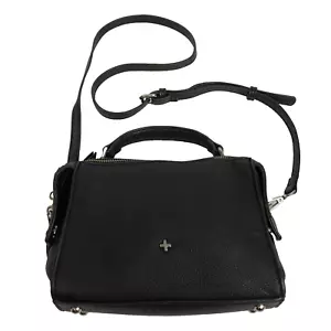 Peta & Jain Vegan Leather Dylan Top-Handle Satchel Purse Handbag Black - Flaw - Bild 1 von 17