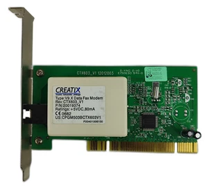 Creatix V9.X Data Fax Modem PCI card CTX603_V1 P/N 20019374 - Bild 1 von 2