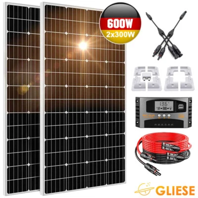 GLIESE 100W 200W 300W 400W Wohnmobil Set Solarmodul Solarpanel Mit Montage PV Halterung