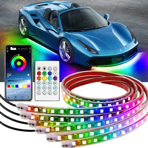 Neon Underglow Autolichter, 6 Stück Dreamcolor Underglow Kit für Auto mit APP Con... - Bild 1 von 6