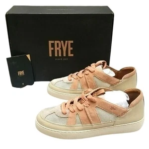 Frye neu im Karton Webster Overlay niedrige Spitze hellrosa Turnschuhe Leder Schuhe 8 Freizeit - Bild 1 von 11
