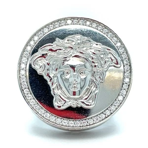 925 Sterlingsilber CZ Versace Stil griechischer Schlüsselanhänger 10,30 g Größe 10 - Bild 1 von 4