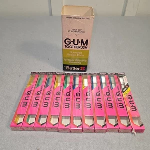 Butler GUM 3-Row Adult Toothbrush 311 Soft Rounded Velvet-tip Flat Trim Lot 11 - Picture 1 of 15