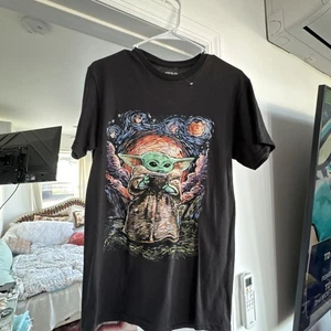 Camiseta Star Wars Fifth Sun Baby Yoda Mandalorian Negra Talla Pequeña Manga Corta - Imagen 1 de 4