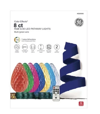 GE Color Effects 8-Marker Color Changing Christmas Light Bulb Pathway Markers - Image 1 of 4