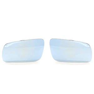 Pair Blue Heated Door Side Mirror Glass Replacement For VW Polo 6N2 1999-2001 - Picture 1 of 5