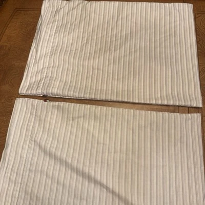 Tommy Hilfiger 2 fundas de almohada tamaño estándar rayas blancas/grises Foto 1 de 4
