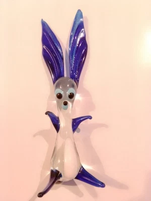 Vintage Lampwork Art Glass Rabbit - Image 1 of 4