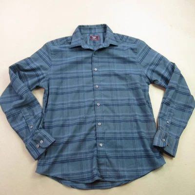 Untuckit Shirt Mens Medium Long Sleeve Button Front Casual Plaid Slim Fit - Image 1 of 4